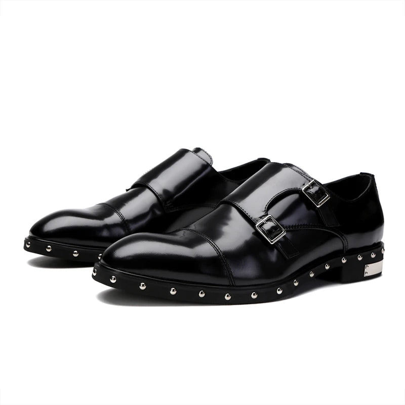 Monk Strapped Studded Oxfords | Loafer King