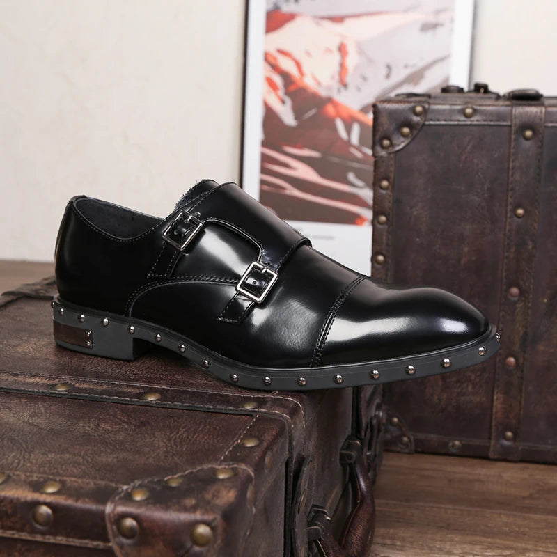 Monk Strapped Studded Oxfords | Loafer King