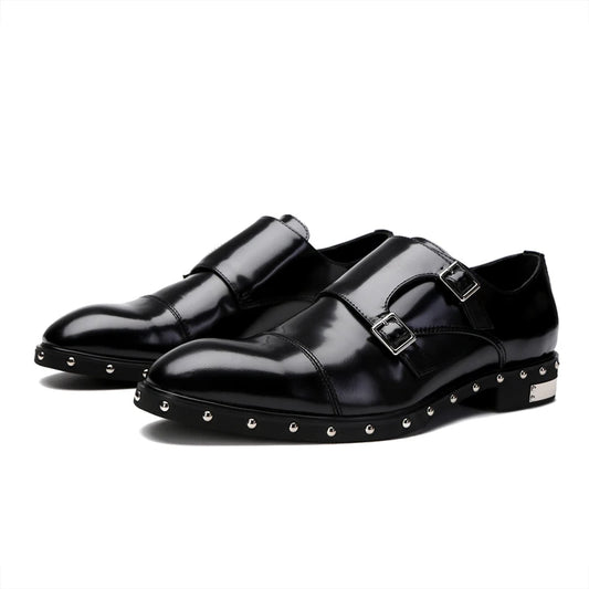 Monk Strapped Studded Oxfords | Loafer King